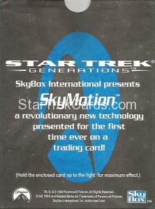 Star Trek Generations Trading Card SkyMotion Card Sleeve 1