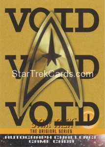 Star Trek The Original Series Season One Trading Card Autograph Challenge I Voided