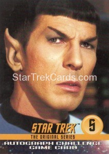 Star Trek The Original Series Season One Trading Card Autograph Challenge S