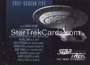 Star Trek The Next Generation Season Five Trading Card 510