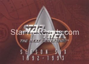 Star Trek The Next Generation Season Six Trading Card 533
