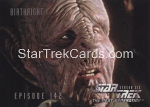 Star Trek The Next Generation Season Six Trading Card 584