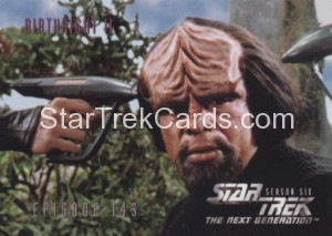 Star Trek The Next Generation Season Six Trading Card 586
