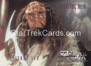 Star Trek The Next Generation Season Six Trading Card 605