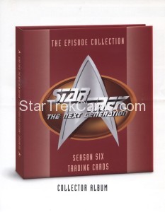Star Trek The Next Generation Season Six Trading Card Promo Sheet Back