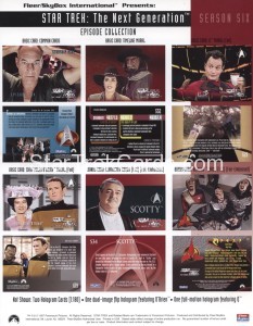 Star Trek The Next Generation Season Six Trading Card Promo Sheet Front