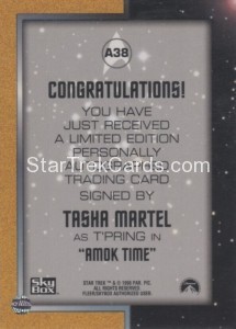 Star Trek The Original Series Season Two Trading Card A38 Back