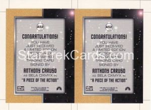 Star Trek The Original Series Season Two Trading Card A52 Uncut Sheet Back