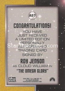 Star Trek The Original Series Season Two Trading Card A57 Back