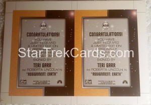 Star Trek The Original Series Season Two Trading Card A58 Uncut Sheet Back