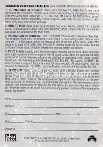 Star Trek The Original Series Season Two Trading Card Autograph Challenge V Unvoided Back