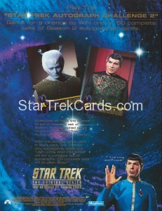 Star Trek The Original Series Season Two Trading Card Sell Sheet Back