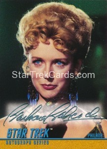 Star Trek The Original Series Season Three Autograph A74 Barbara Babcock Green Ink Front