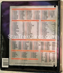 Star Trek The Original Series Season Three Trading Card Binder Back