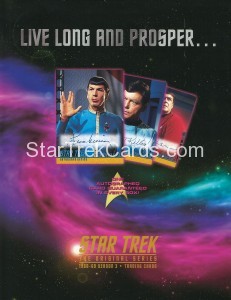 Star Trek The Original Series Season Three Trading Card Sell Sheet Front