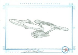 Star Trek The Original Series 35th Anniversary HoloFEX Trading Card Sketch Enterprise NCC 1701 1