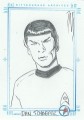 Star Trek The Original Series 35th Anniversary HoloFEX Trading Card Sketch Spock