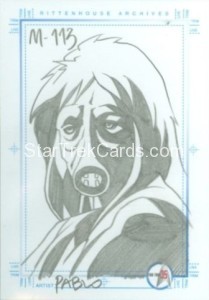 Star Trek The Original Series 35th Anniversary HoloFEX Trading Card Sketch The M 113 Creature