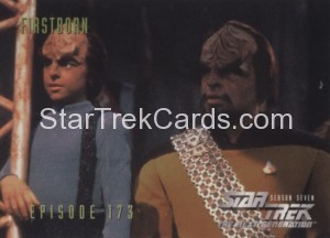 Star Trek The Next Generation Season Seven Trading Card 708