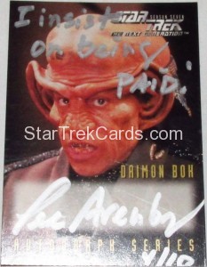 Star Trek The Next Generation Season Seven Trading Card A17 Lee Arenberg Variant Alternate 2