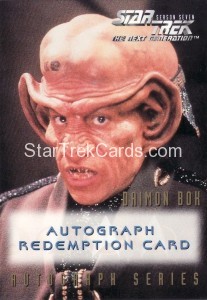 Star Trek The Next Generation Season Seven Trading Card A17 Redemption