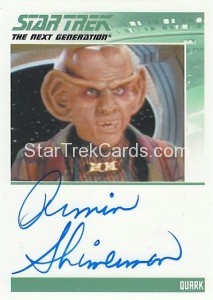 Star Trek The Next Generation Heroes Villains Trading Card Autograph Armin Shimerman