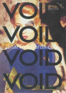 Star Trek Voyager Profiles Trading Card Autograph Challenge Card Y Voided