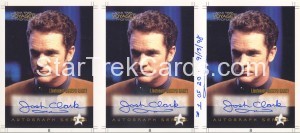 Star Trek Voyager Profiles Trading Card Josh Clark Uncut Sheet