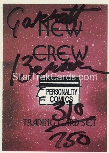 New Crew Series One Trading Card Checklist Signed