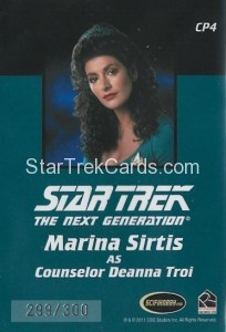 The Complete Star Trek The Next Generation Series 2 Trading Card CP4 Back