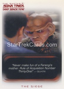 The Quotable Star Trek Deep Space Nine Card 18