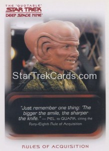 The Quotable Star Trek Deep Space Nine Card 21