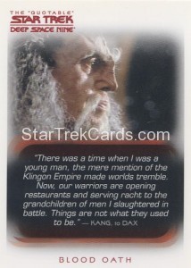 The Quotable Star Trek Deep Space Nine Card 30