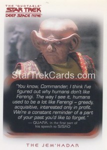 The Quotable Star Trek Deep Space Nine Card 36