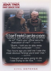 The Quotable Star Trek Deep Space Nine Card 42