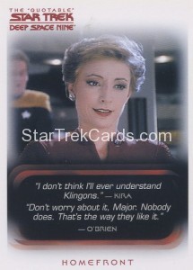 The Quotable Star Trek Deep Space Nine Card 56