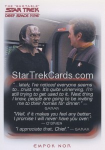 The Quotable Star Trek Deep Space Nine Card 85