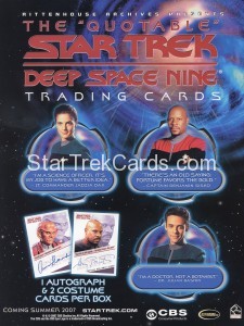 The Quotable Star Trek Deep Space Nine Sell Sheet Front