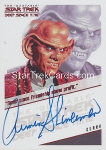 The Quotable Star Trek Deep Space Nine Trading Card Autograph Armin Shimerman
