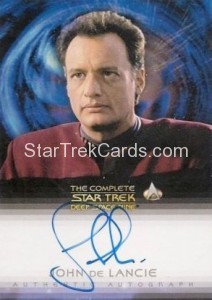 The Quotable Star Trek Deep Space Nine Trading Card Autograph John De Lancie