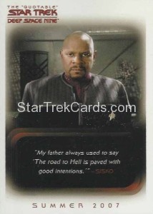 The Quotable Star Trek Deep Space Nine Trading Card P3