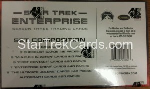 Star Trek Enterprise Season Three Trading Card Archive Box Bottom