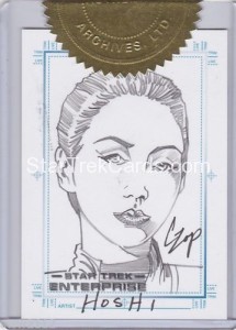 Star Trek Enterprise Season Three Trading Card Hoshi Sketch