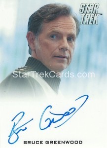 2014 Star Trek Movies Trading Card Autograph Bruce Greenwood