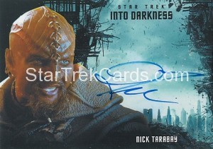 2014 Star Trek Movies Trading Card Autograph Nick Tarabay Into Darkness Format