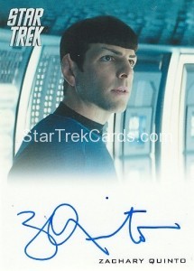 2014 Star Trek Movies Trading Card Autograph Zachary Quinto