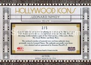 2008 Americana Celebrity Cuts Hollywood Icons Hollywood Icons Hollywood Icons Combo Materials HI LN Back
