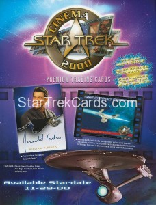 Star Trek Cinema 2000 Trading Card Sell Sheet Front