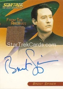 Star Trek 40th Anniversary Trading Card Autograph Costume Brent Spiner