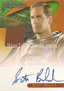 Star Trek 40th Anniversary Trading Card Autograph Costume Scott Bakula